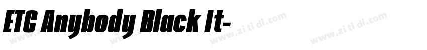 ETC Anybody Black It字体转换